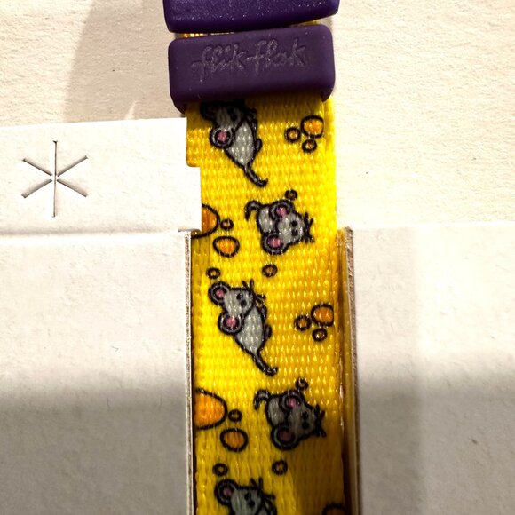 Vintage 1997 Yellow Mouse Theme Flik Flak Kids Swiss Made Watch – New in Box - Picture 7 of 8